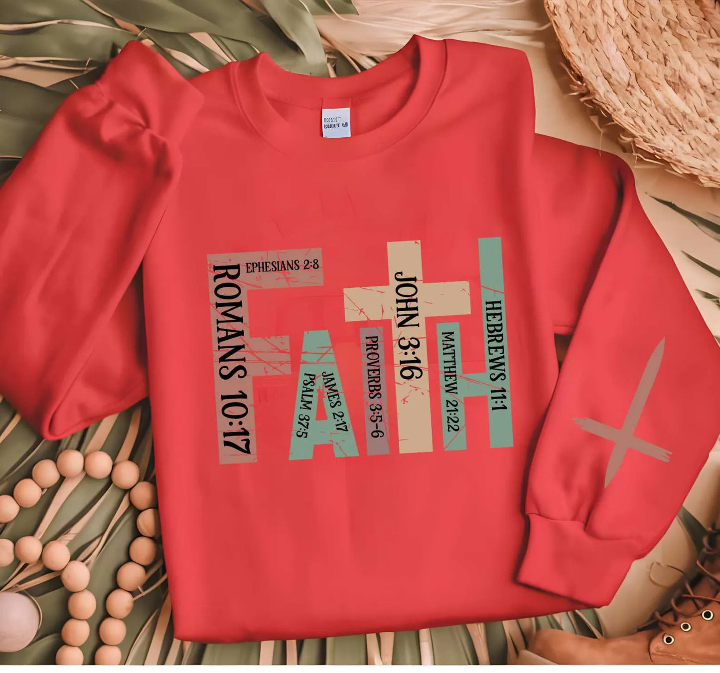 Christian Sweatshirt, Faith Sweatshirt with Bible Verses, Religious Sweatshirt