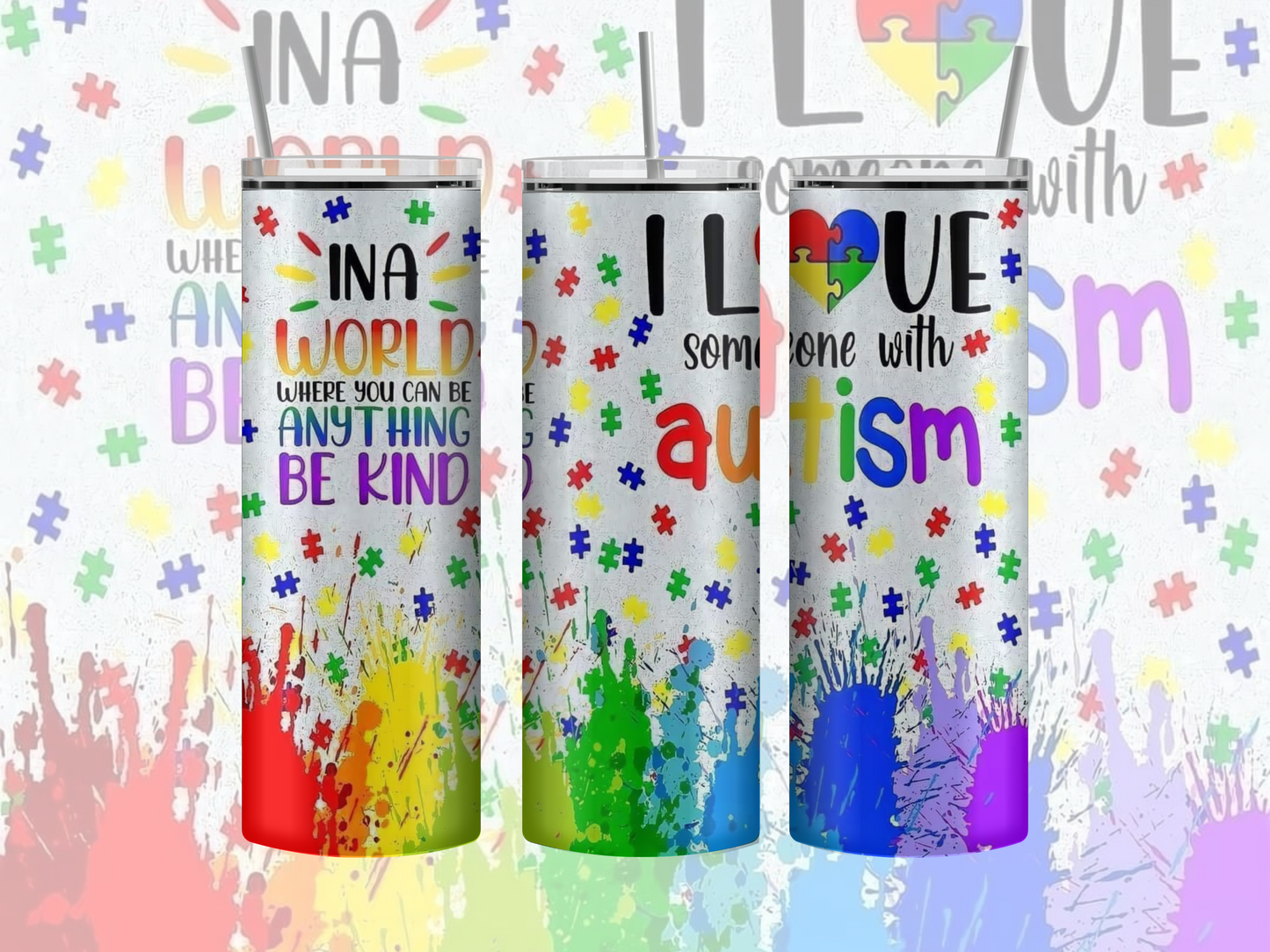 Autism 20oz Tumbler, Drink ware