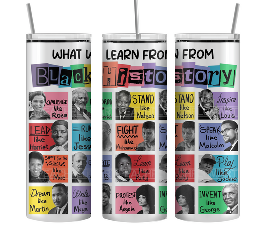 What We Learned From Black History Tumbler, Facts of Black History, Black History Month Fact Tumbler.